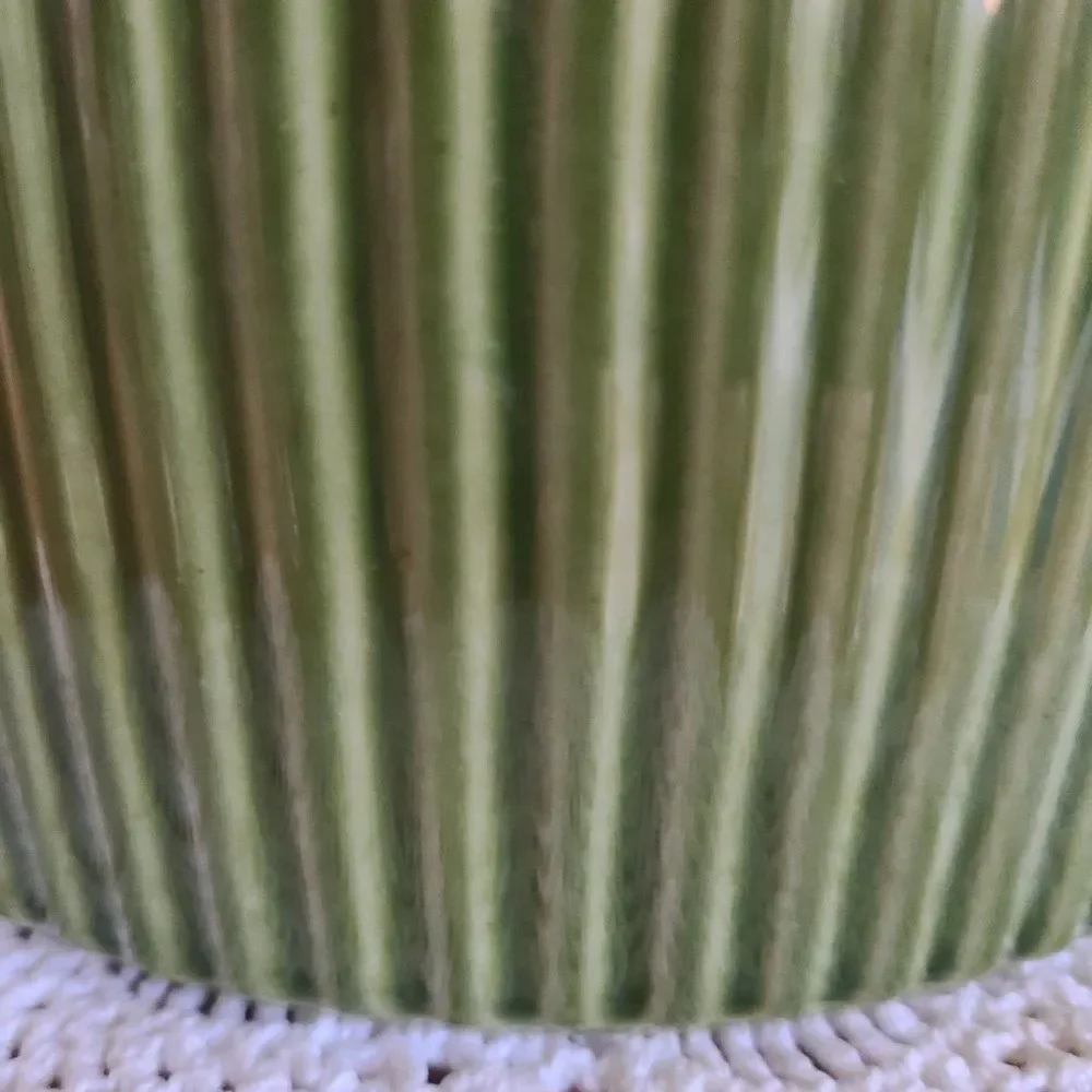 Over and Back Ceramic Soufflé Green Baking Dish Large Ramekin Made in Portugal